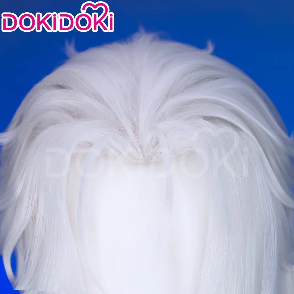 【Ready For Ship】DokiDoki Game Wuthering Waves Cosplay Calcharo Wig Long Straight White Hair - Image 4