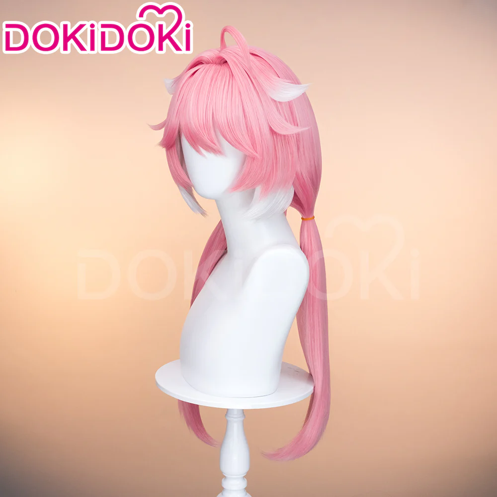 【Ready For Ship】DokiDoki Game Wuthering Waves Cosplay Encore Wig Long Straight Pink White Hair - Image 3