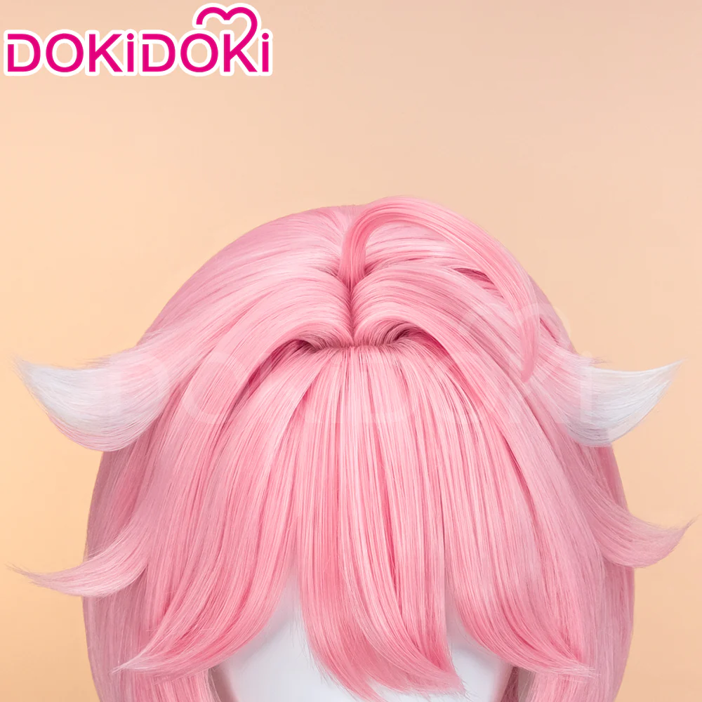 【Ready For Ship】DokiDoki Game Wuthering Waves Cosplay Encore Wig Long Straight Pink White Hair - Image 4
