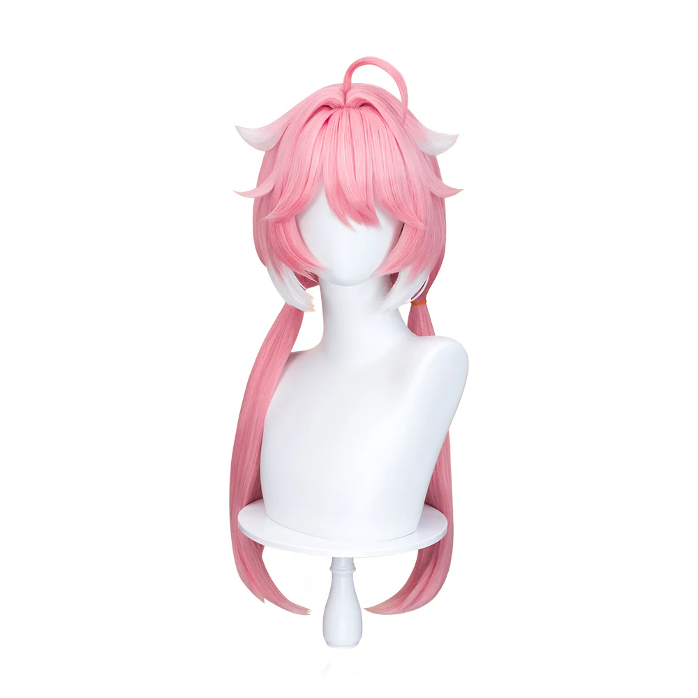 【Ready For Ship】DokiDoki Game Wuthering Waves Cosplay Encore Wig Long Straight Pink White Hair - Image 6