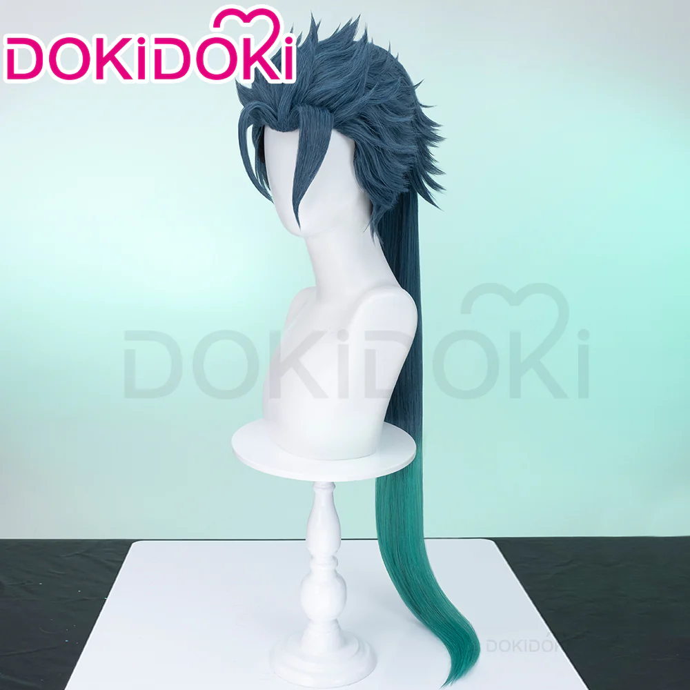 【Ready For Ship】DokiDoki Game Wuthering Waves Cosplay Ji Yan Wig Long Straight Blue Green Hair Jiyan - Image 3