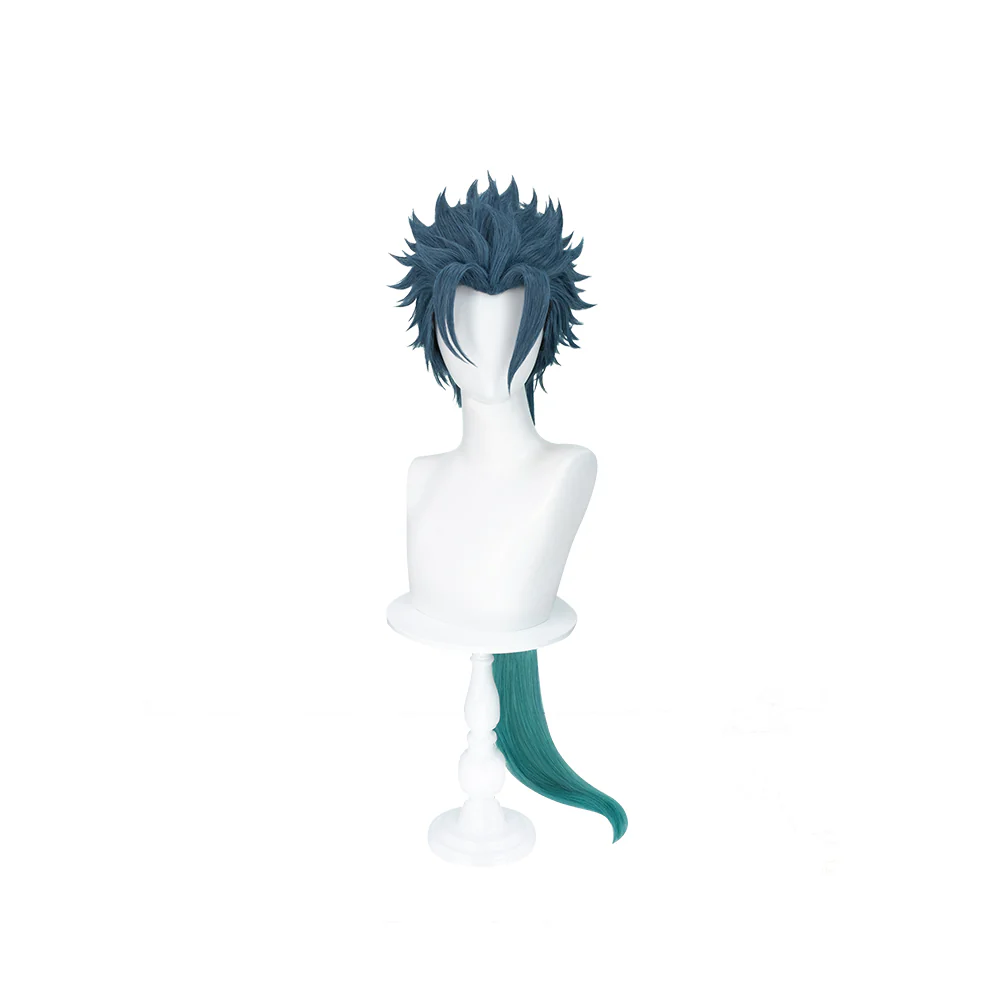 【Ready For Ship】DokiDoki Game Wuthering Waves Cosplay Ji Yan Wig Long Straight Blue Green Hair Jiyan - Image 5