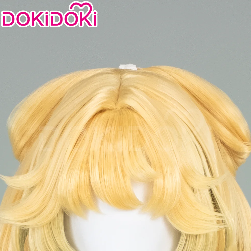 DokiDoki Game Wuthering Waves Cosplay Verina Wig Long Straight Yellow Green Hair - Image 5