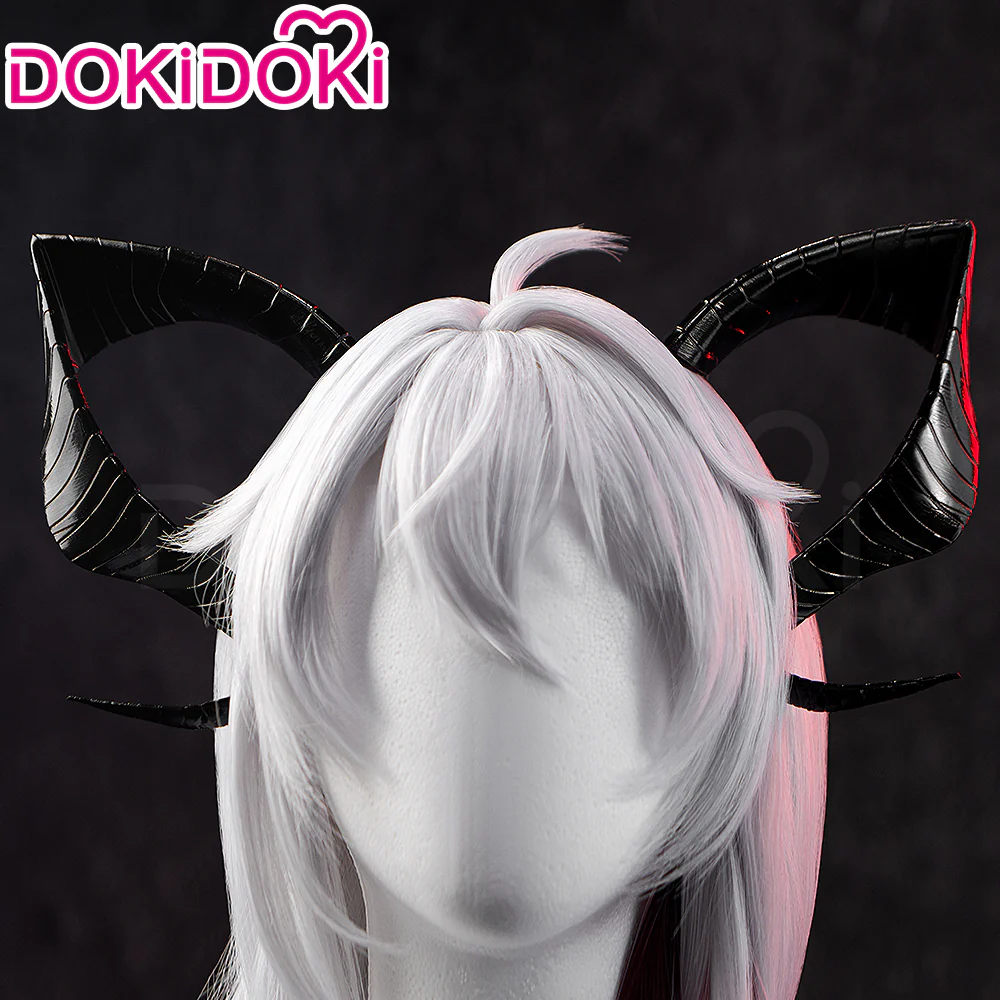 【Partially Ready For Ship】DokiDoki Game Wuthering Waves Cosplay Zani Cosplay Wig / Horns / Earrings Ear Clips Ear Accessories Long Curly Silver Hair - Image 12
