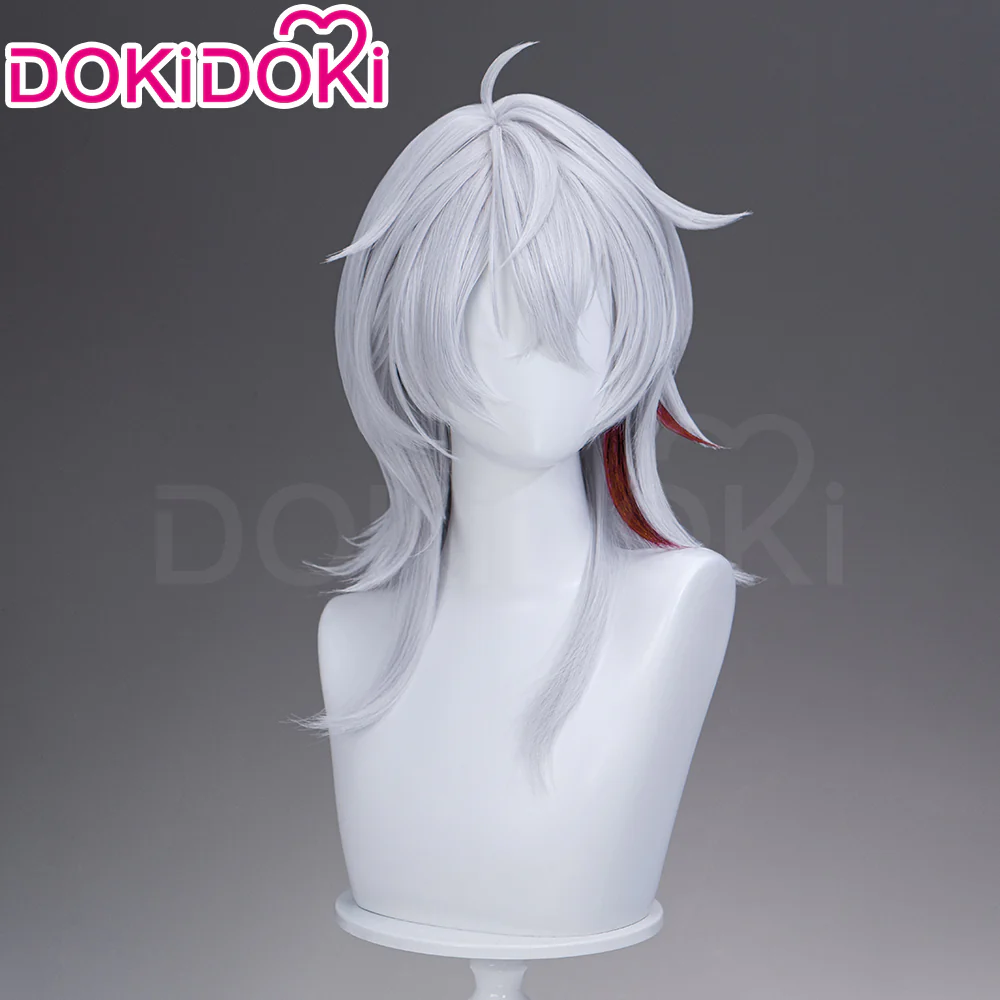 【Partially Ready For Ship】DokiDoki Game Wuthering Waves Cosplay Zani Cosplay Wig / Horns / Earrings Ear Clips Ear Accessories Long Curly Silver Hair - Image 4