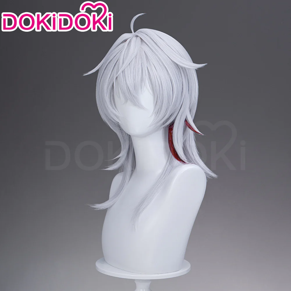 【Partially Ready For Ship】DokiDoki Game Wuthering Waves Cosplay Zani Cosplay Wig / Horns / Earrings Ear Clips Ear Accessories Long Curly Silver Hair - Image 5