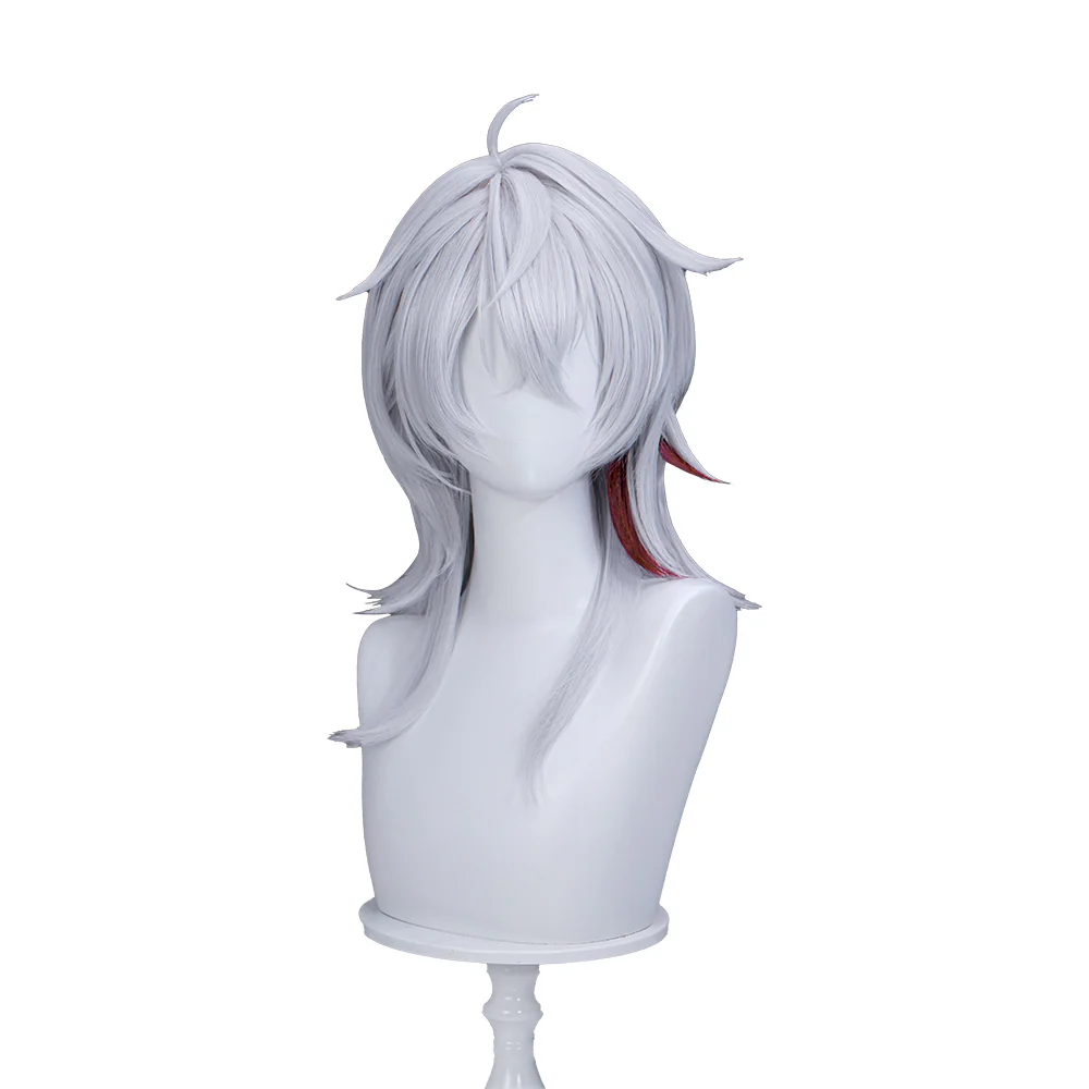 【Partially Ready For Ship】DokiDoki Game Wuthering Waves Cosplay Zani Cosplay Wig / Horns / Earrings Ear Clips Ear Accessories Long Curly Silver Hair - Image 7