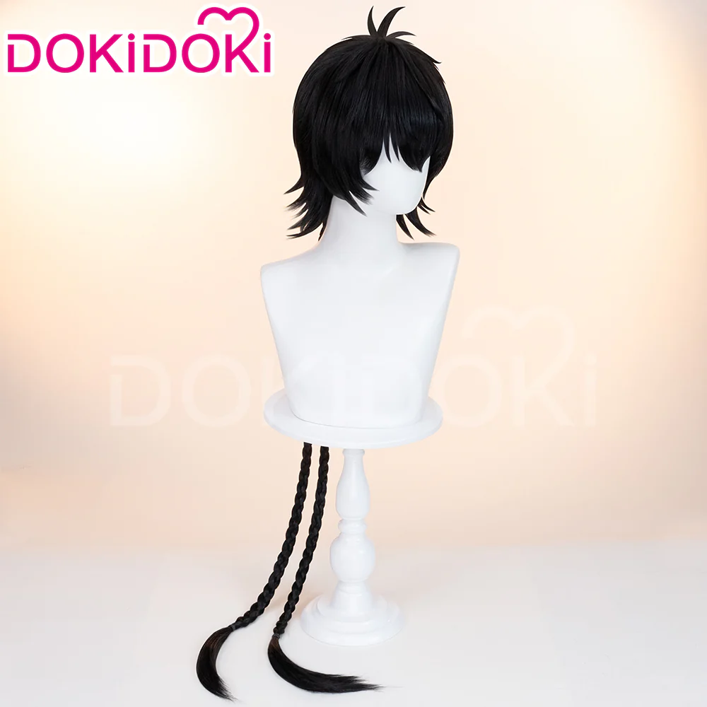 【Ready For Ship】DokiDoki Game Wuthering Waves Rover Male Wig Long Straight Black Hair - Image 3