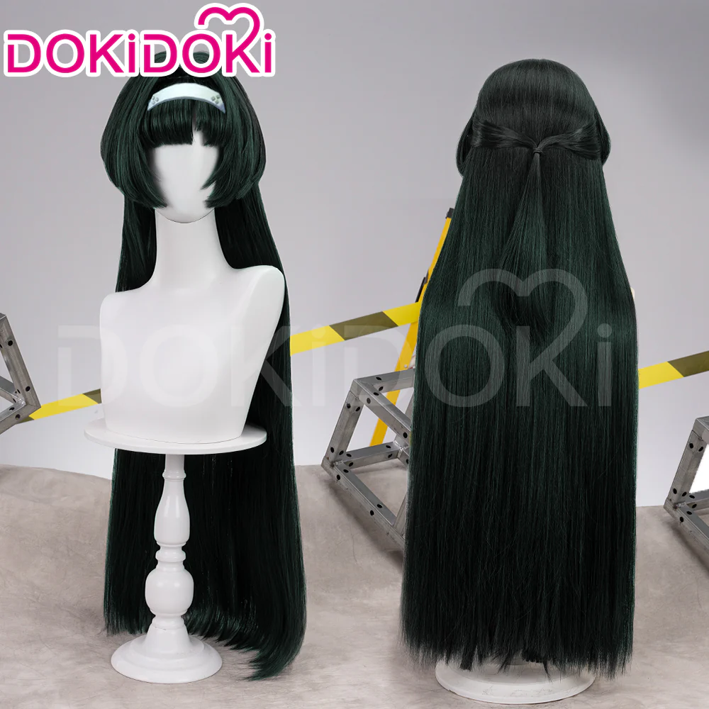 【Ready For Ship】DokiDoki Game Zenless Zone Zero Cosplay Astra Yao Wig / Earrings / Ear Clips Long Straight Black / Green Hair ZZZ Yao Jiayin - Image 8