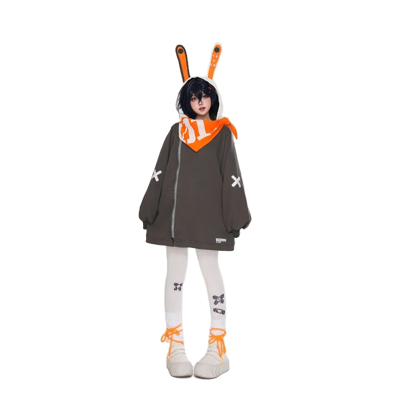 【Eous Padded Jacket Ready For Ship】【Size S-2XL】DokiDoki-R Game Zenless Zone Zero Cosplay Bangboo Eous / Sharkboo Costume / Pnats Doujin Hoodie Coat Padded Jacket ZZZ Casual Wear - Image 7