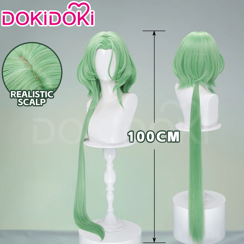 【Ready For Ship】DokiDoki Game Zenless Zone Zero Cosplay Isolde Wig Long Straight Green Hair ZZZ