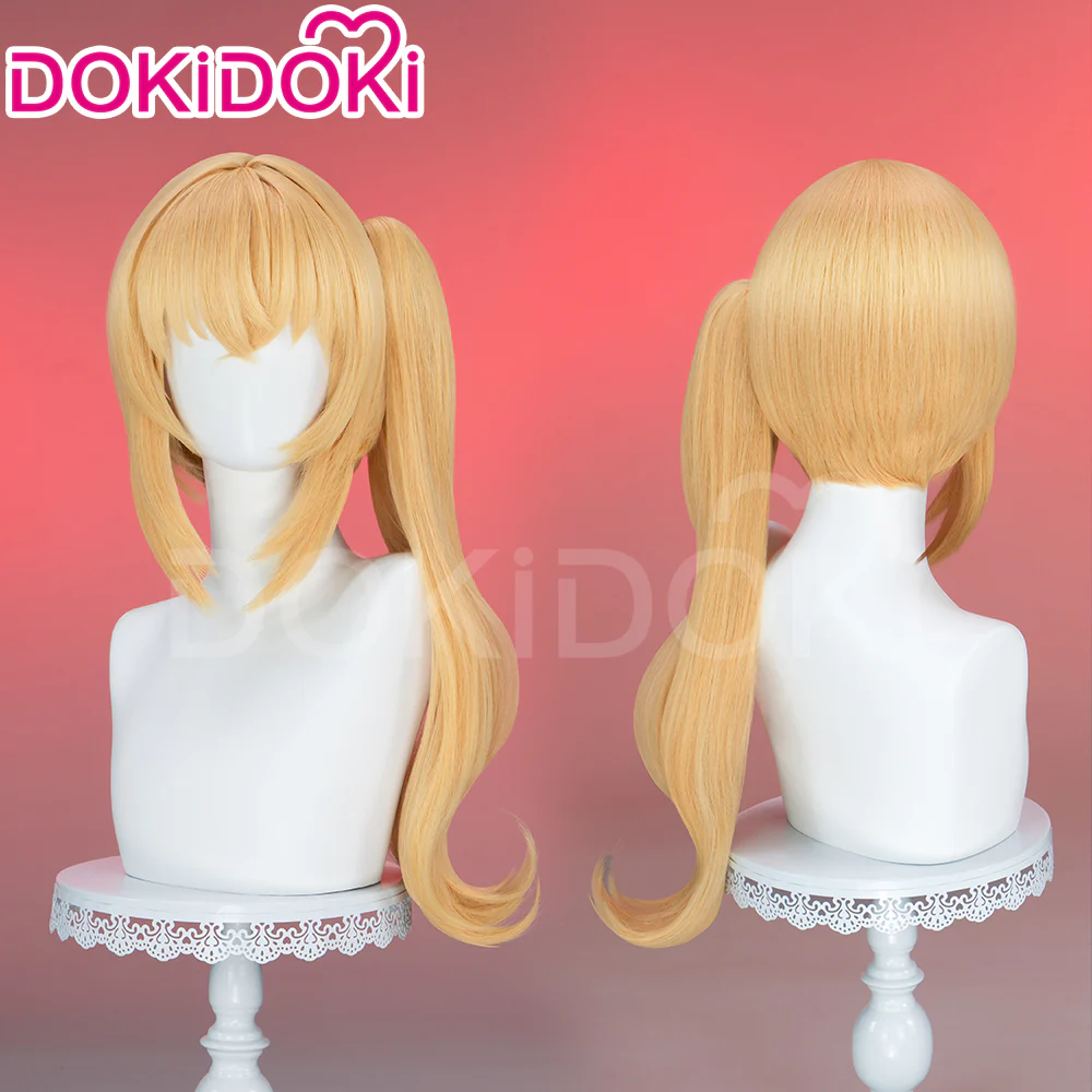 【Ready For Ship】DokiDoki Game Zenless Zone Zero Cosplay Lucy Wig Long Curly Orange Hair - Image 2