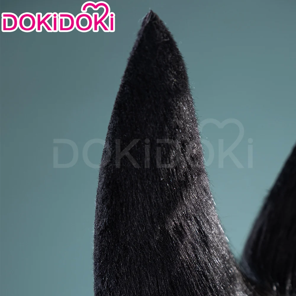 DokiDoki Game Zenless Zone Zero Cosplay  Hoshimi Miyabi Cosplay Wig / Ears Long Straight Black - Image 7
