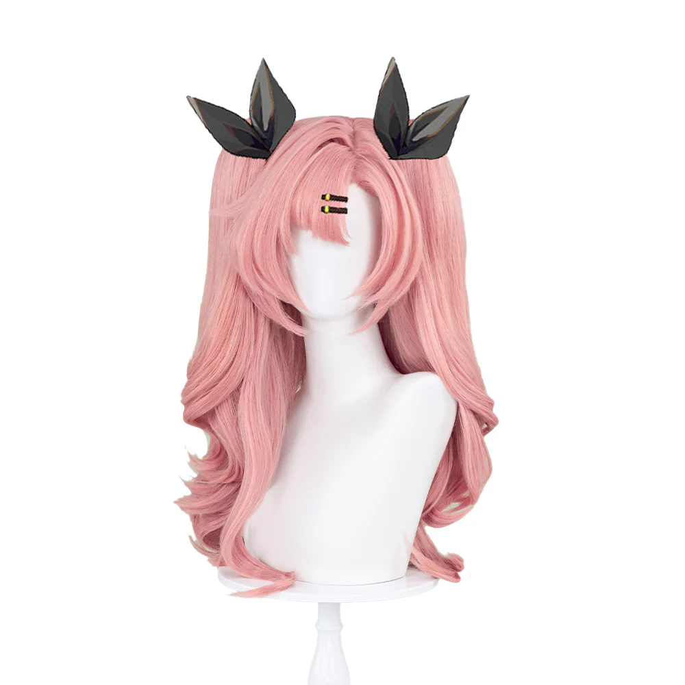 【Ready For Ship】DokiDoki Game Zenless Zone Zero Cosplay Nicole Demara Women Curly Pink Lone Cosplay Wig / Earring - Image 5