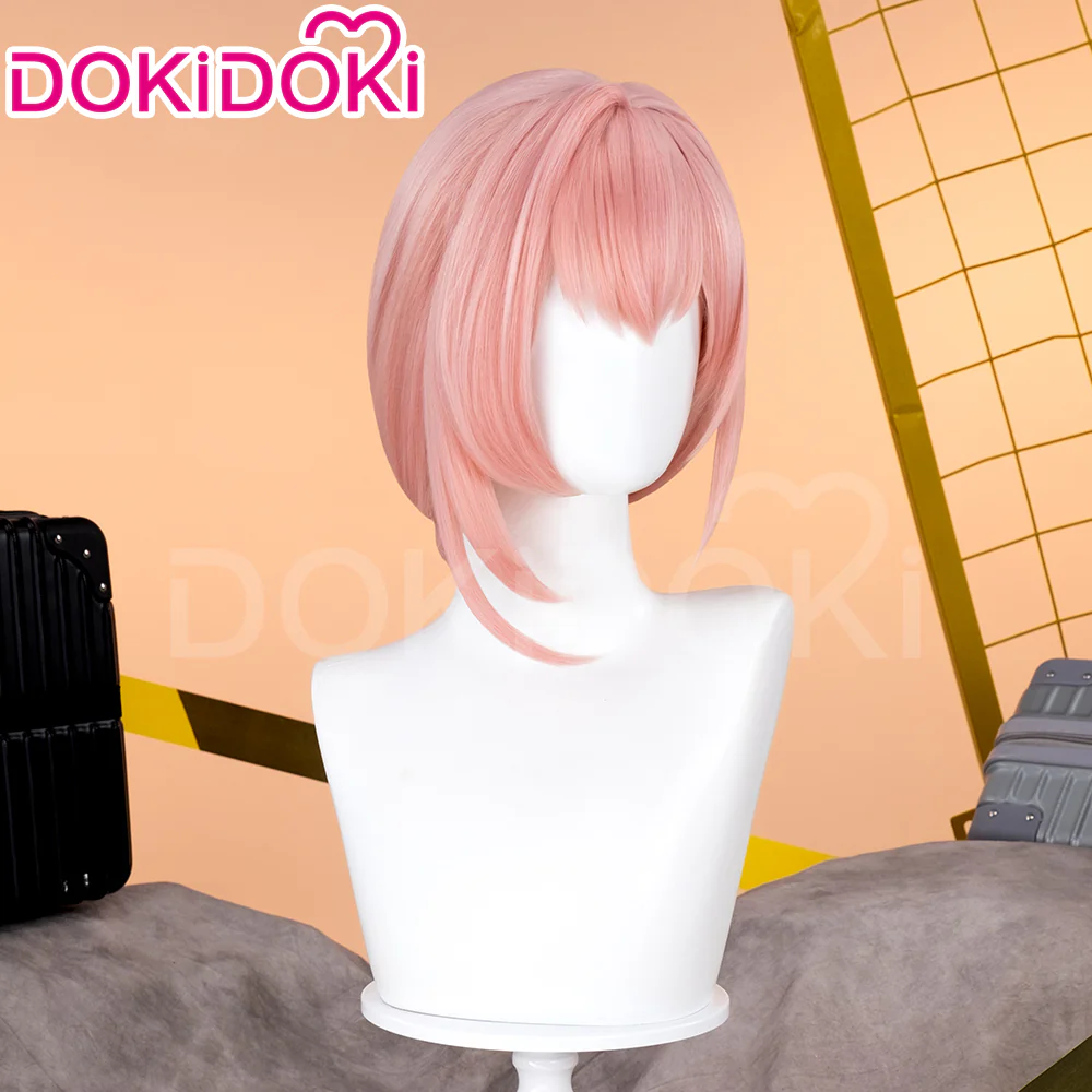 【Ready For Ship】DokiDoki Game Zenless Zone Zero Cosplay Tsukishiro Yanagi Wig Long Straight Pink Braid Hair ZZZ - Image 2
