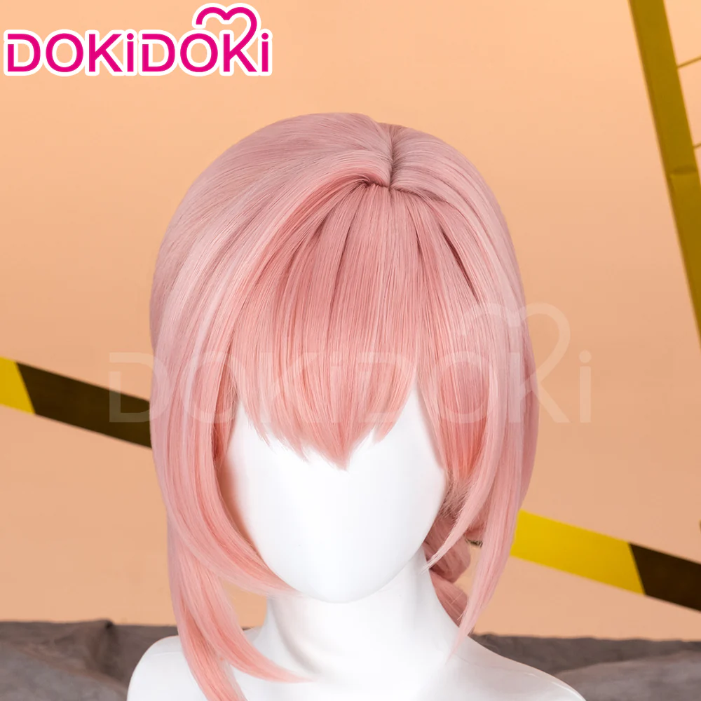 【Ready For Ship】DokiDoki Game Zenless Zone Zero Cosplay Tsukishiro Yanagi Wig Long Straight Pink Braid Hair ZZZ - Image 4