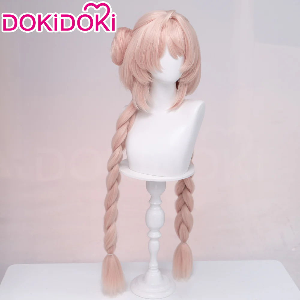 【Ready For Ship】DokiDoki Game Zenless Zone Zero Cosplay Zhao Wig Long Straight Pink Hair Double Braids Rabbit ZZZ - Image 3