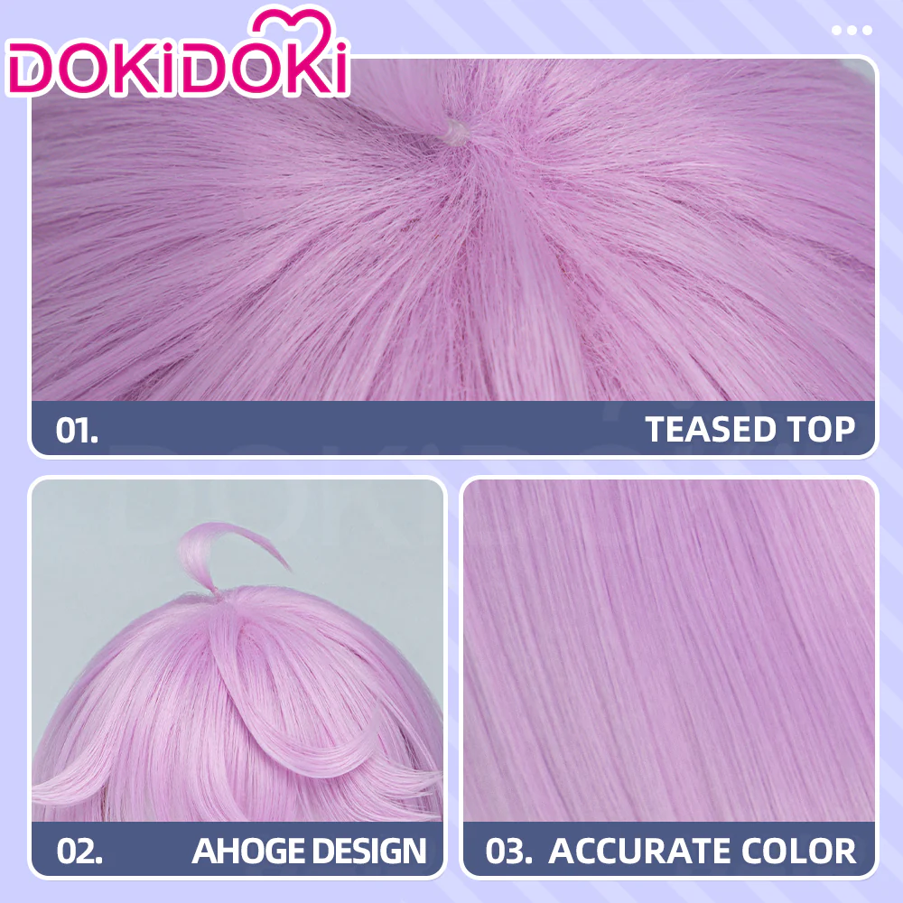 【Ready For Ship】DokiDoki Manga Anime Record of Ragnarok Cosplay Michel Nostradamus Wig Long Pink Hair - Image 4