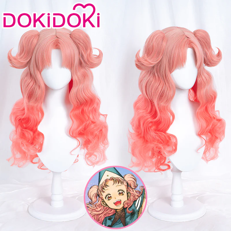 【Manga Ver Ready For Ship】DokiDoki Manga Anime Witch Hat Atelier Cosplay Tetia Cosplay Wig Long Curly Pink Hair Gradient - Image 3
