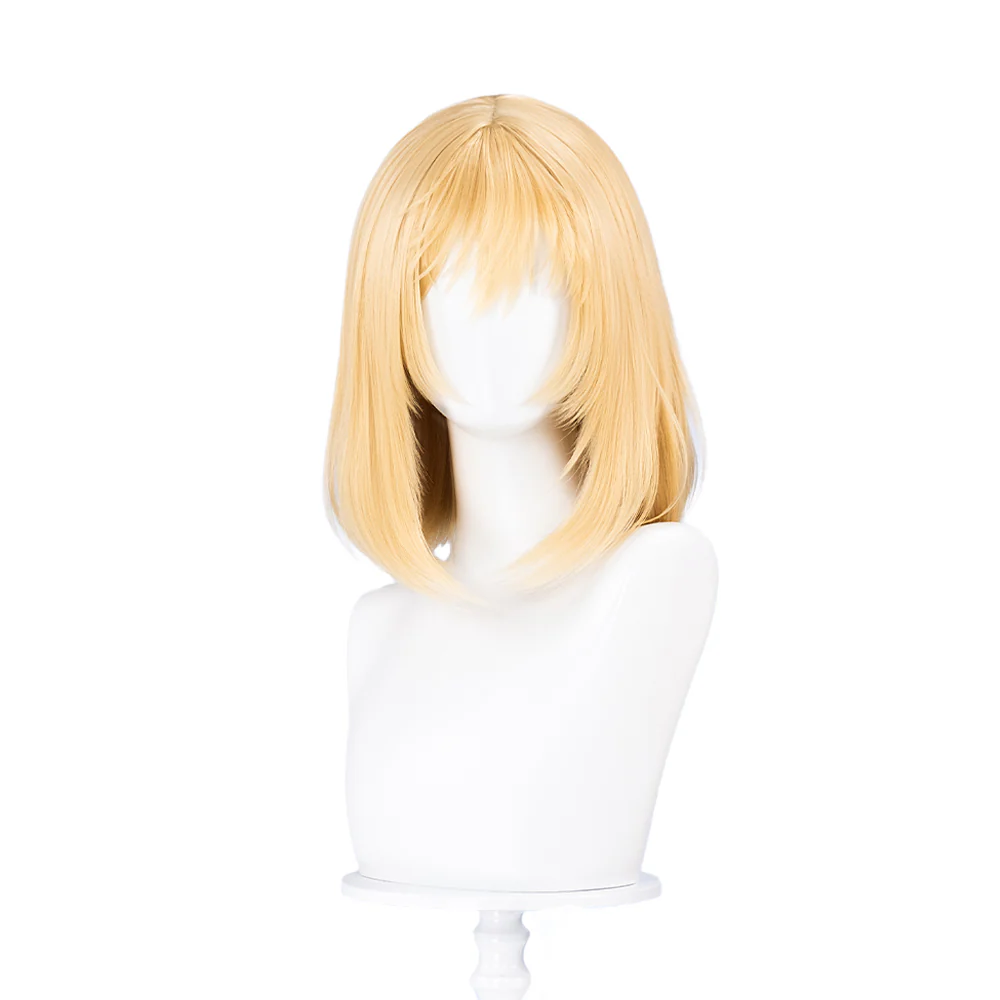 【Golden Ver Ready For Ship】DokiDoki Moive Cosplay Wig Black/ Golden Short Straights Hair / Ear Clip / Necklace / Ring - Image 11