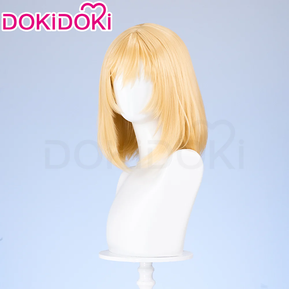 【Golden Ver Ready For Ship】DokiDoki Moive Cosplay Wig Black/ Golden Short Straights Hair / Ear Clip / Necklace / Ring - Image 9