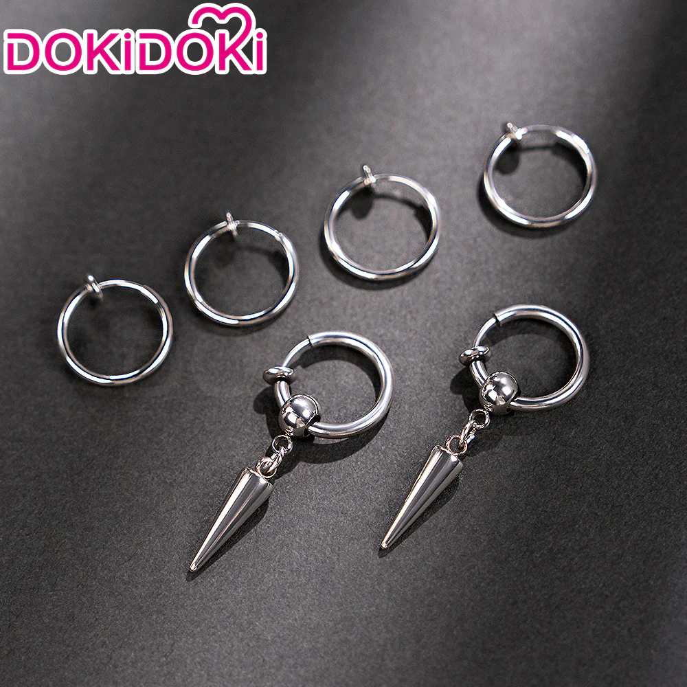 【Ready For Ship】DokiDoki Movie Anime Cosplay Men Wig / Earrings Short Light Purple Mauve Hair - Image 7