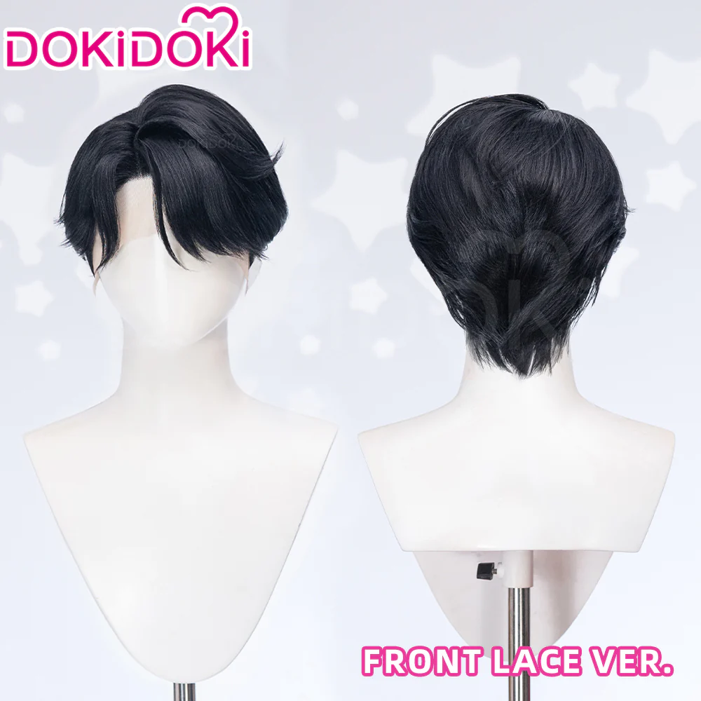 【Ready For Ship】【Last Batch】DokiDoki Movie Anime Cosplay Men Wig  / Tattoo / Ear Clips / Earrings / Glasses Short Black Hair - Image 16