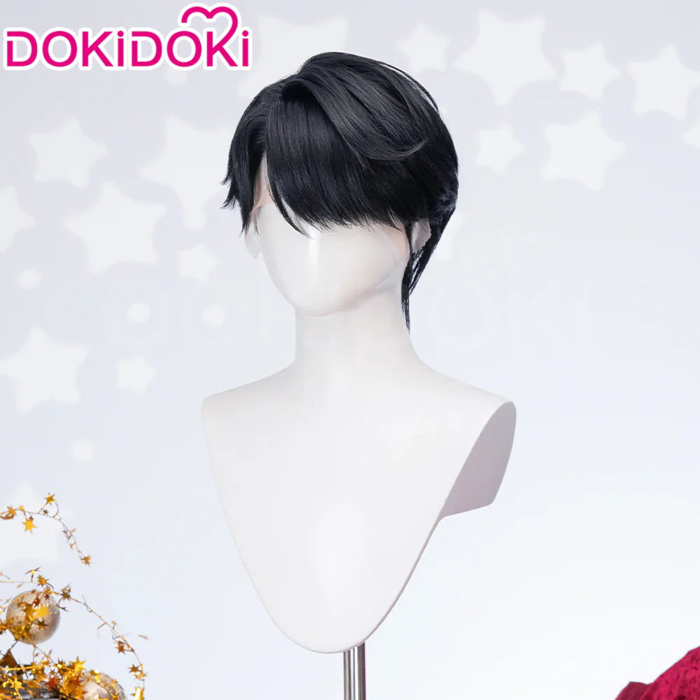 【Ready For Ship】【Last Batch】DokiDoki Movie Anime Cosplay Men Wig  / Tattoo / Ear Clips / Earrings / Glasses Short Black Hair - Image 18