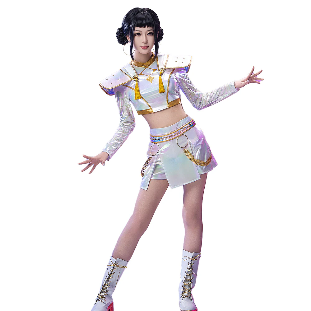 【Ready For Ship】【Size XS-3XL】【Last Batch】DokiDoki-R Movie Anime KPOP KILLER Cosplay Costume WHITE SERIES - Image 6