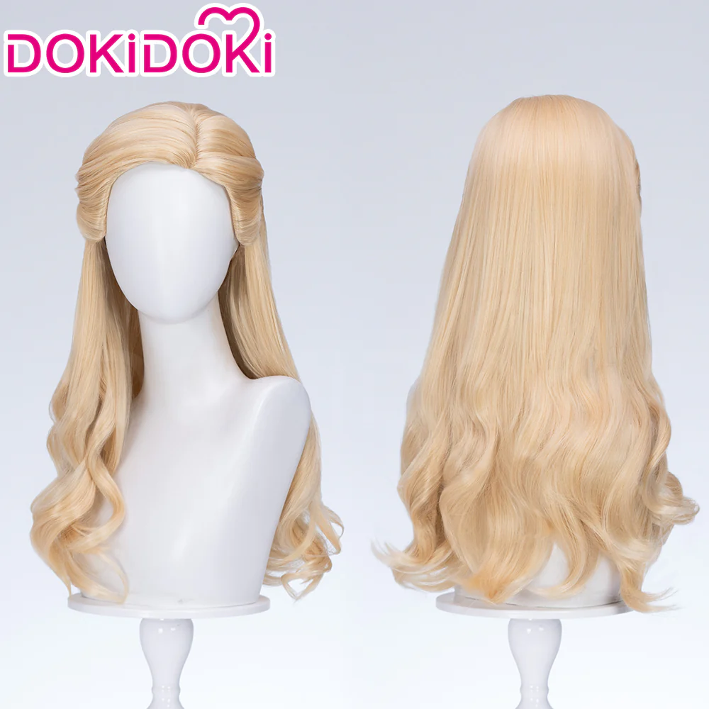 【Ready For Ship】【Front Lace】DokiDoki Movie Cosplay Women Wig Long Curly Blonde Hair - Image 2