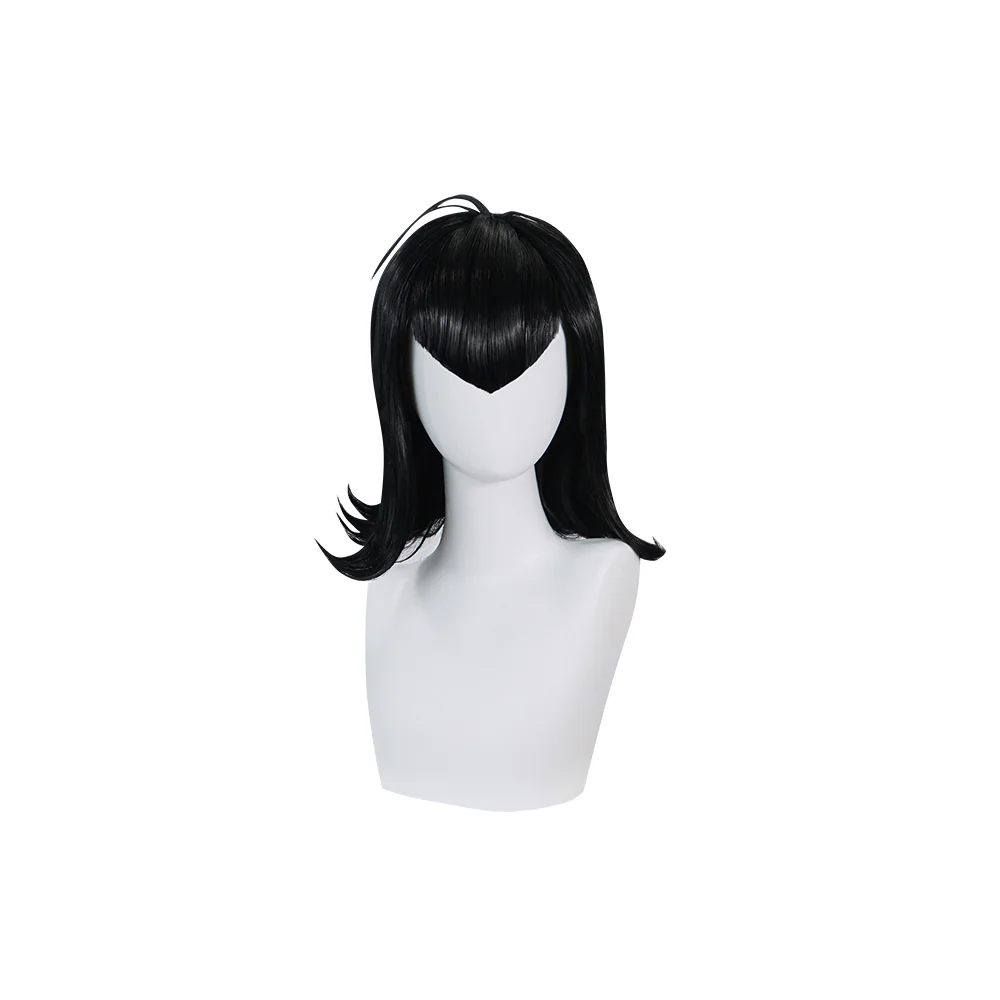 【Ready For Ship】DokiDoki Movie Hotel Transylvania Cosplay Mavis Wig Black Short Hair - Image 5