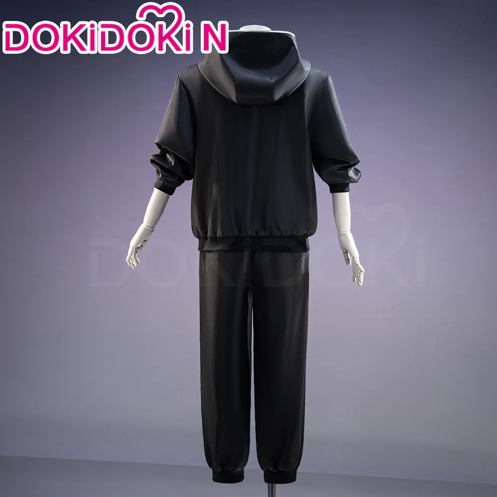 【Size S-3XL】Dokidoki-N Anime Cosplay Costume Black Hoodie Set Casual Wear - Image 2