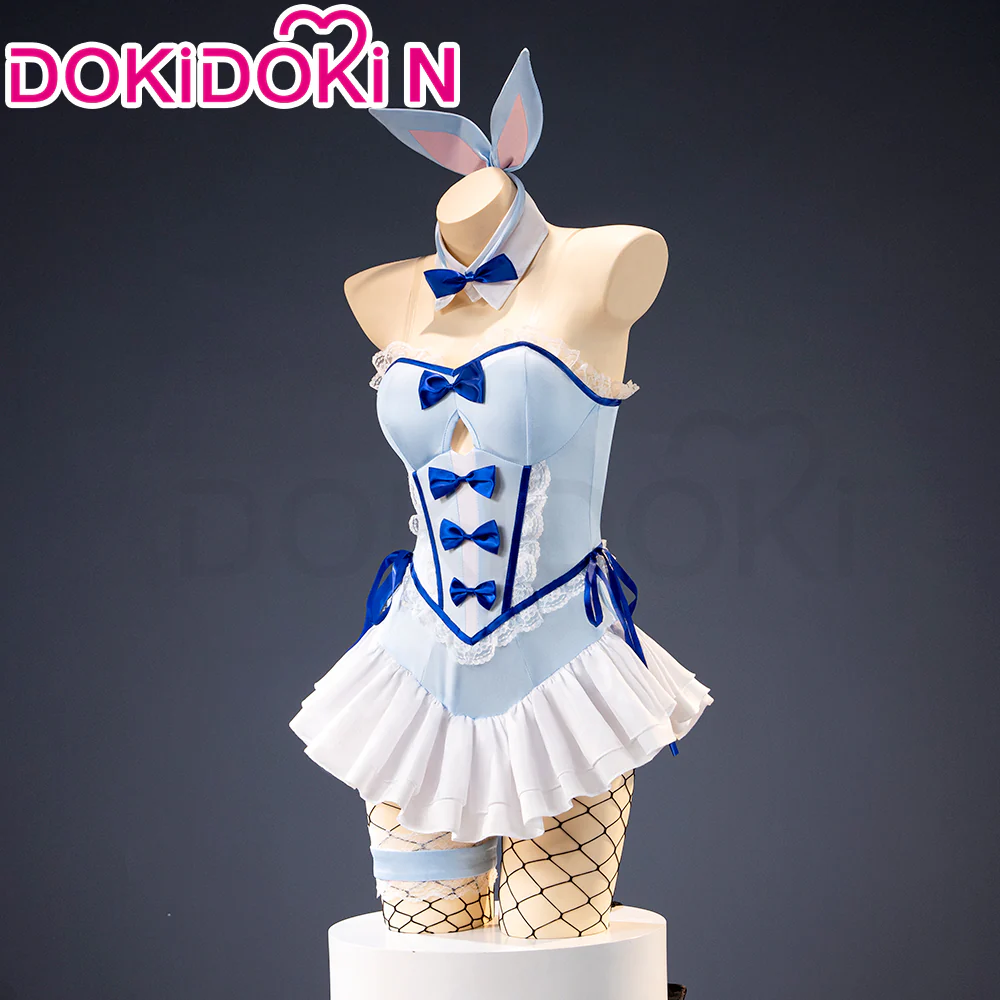【Partially Ready For Ship】DokiDoki-N Anime Cosplay Sexy Bunny Girl Blue Cute Costume - Image 2