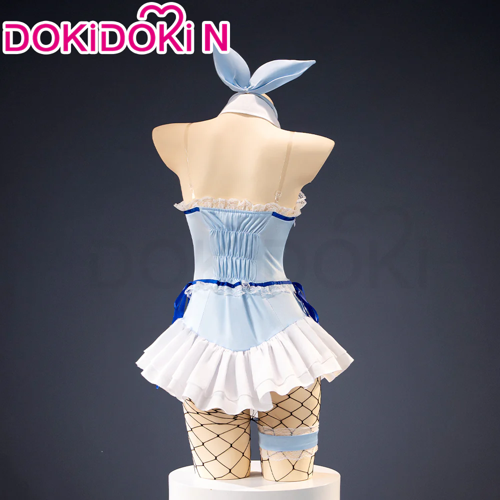 【Partially Ready For Ship】DokiDoki-N Anime Cosplay Sexy Bunny Girl Blue Cute Costume - Image 3