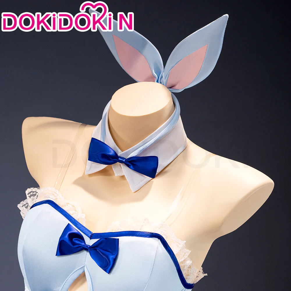 【Partially Ready For Ship】DokiDoki-N Anime Cosplay Sexy Bunny Girl Blue Cute Costume - Image 4