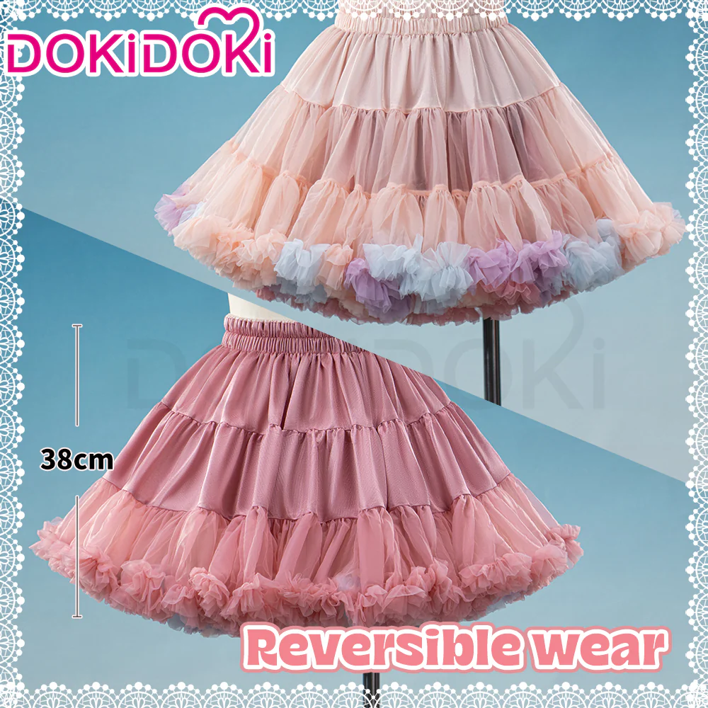【Soft Petticoat】【In Stock】DokiDoki Black / White / Pink Petticoat Bustle Underskirt Oversized Violent Skirt Pumpkin Pants - Image 26