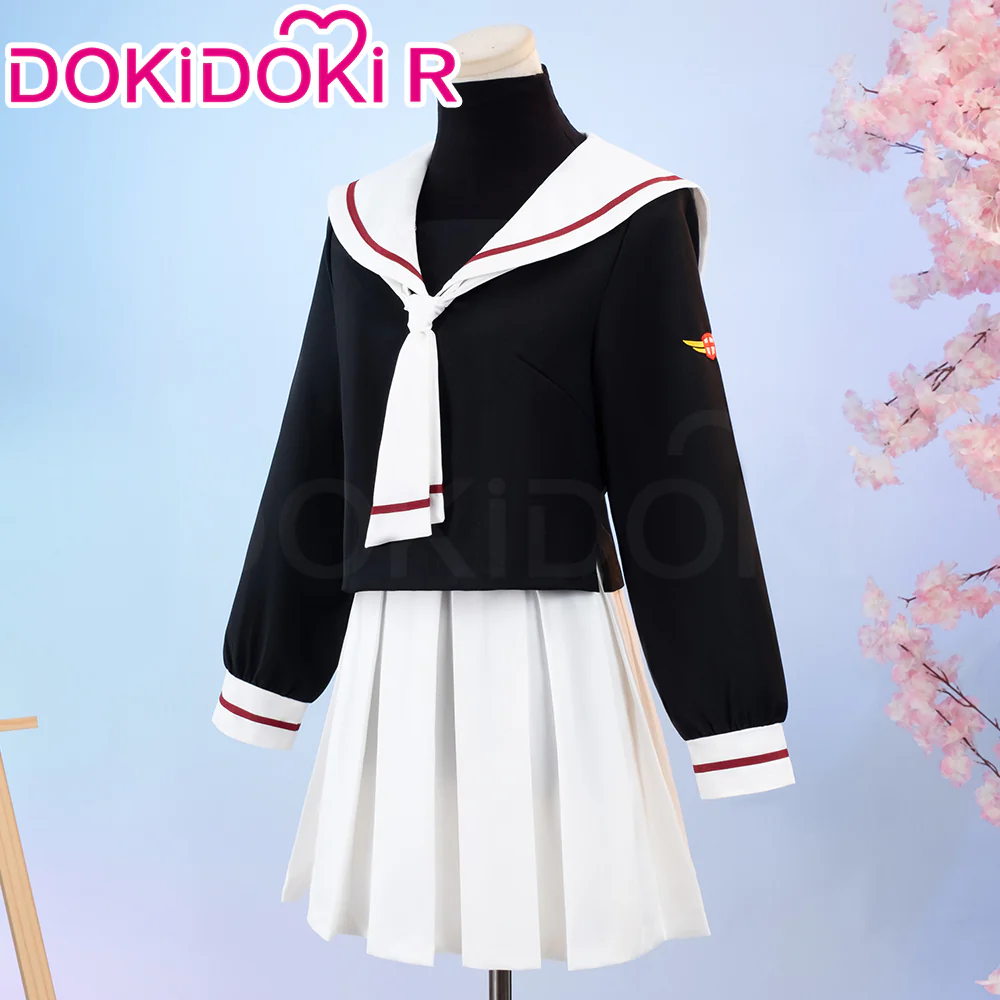 DokiDoki-R Anime Card Captor Sakura Cosplay Kimonoto Sakura Costume School Uniform - Image 2