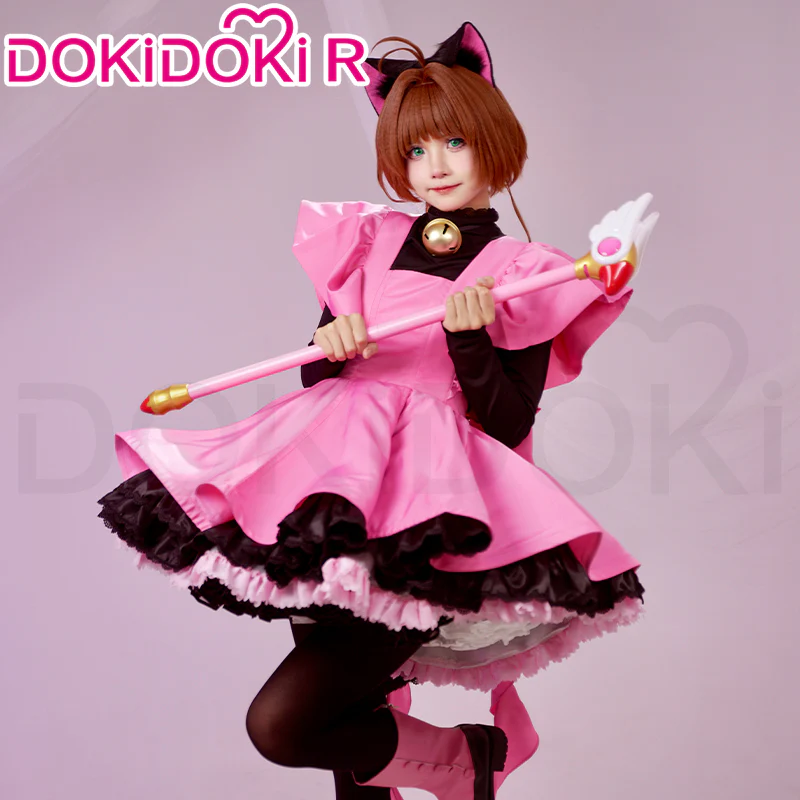 DokiDoki-R Anime Card Captor Sakura Cosplay Kinomoto Sakura Costume Cute Black Cat Suit Women THE THUNDER Cardcaptor Sakura - Image 4