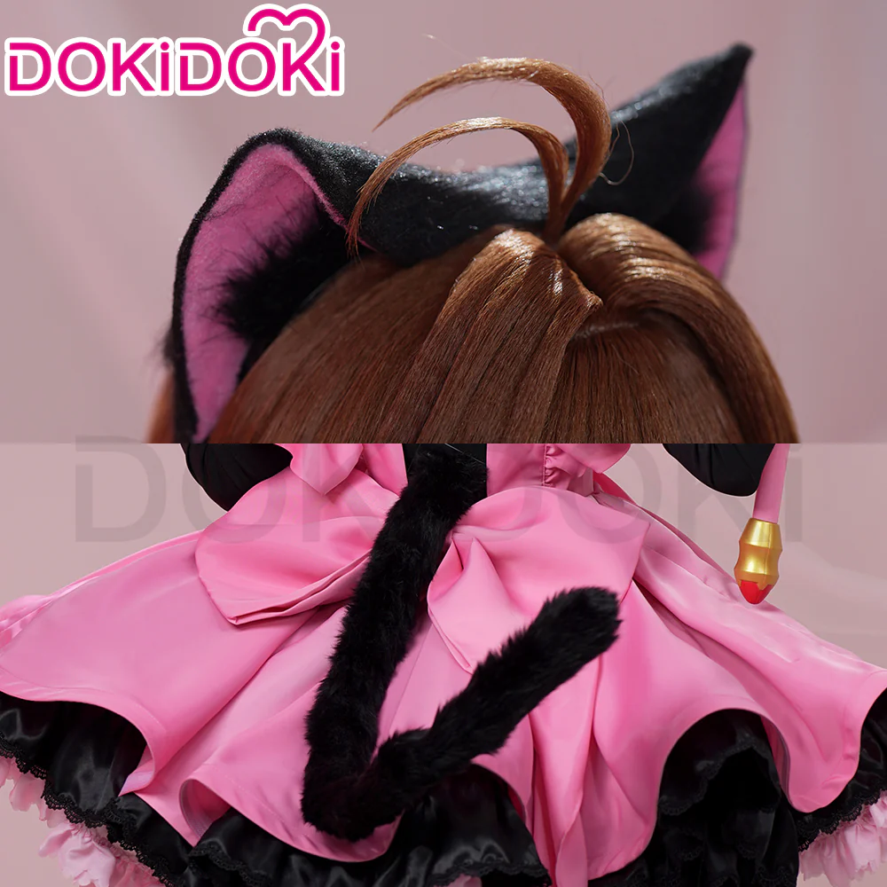 DokiDoki-R Anime Card Captor Sakura Cosplay Kinomoto Sakura Costume Cute Black Cat Suit Women THE THUNDER Cardcaptor Sakura - Image 6
