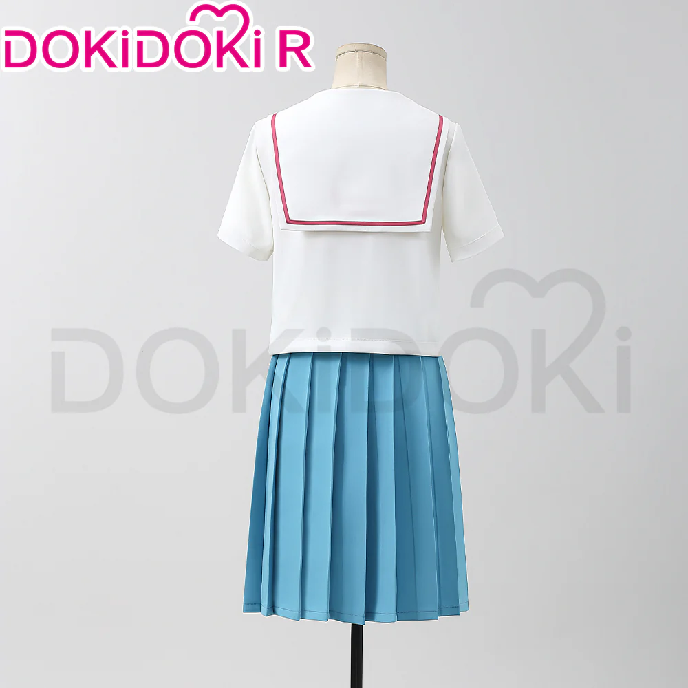 【Size XS-XL】DokiDoki-R Anime Cosmic Princess Kaguya! Cosplay Iroha Costume Blue White School Uniform JK - Image 3