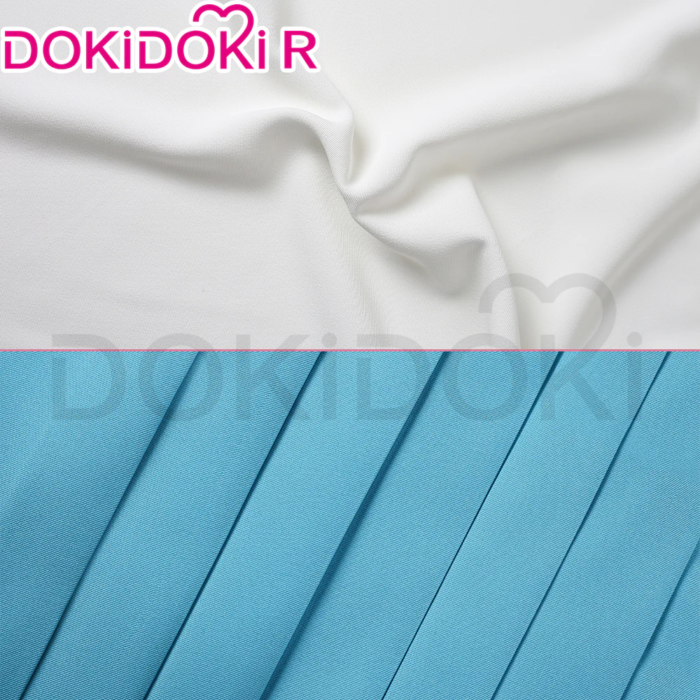 【Size XS-XL】DokiDoki-R Anime Cosmic Princess Kaguya! Cosplay Iroha Costume Blue White School Uniform JK - Image 4