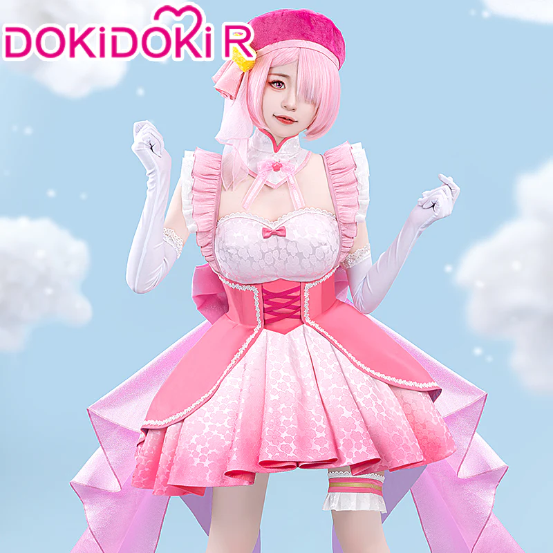 【Partial Size Ready For Ship】【In Stock】【Last Batch】DokiDoki-R Anime Cosplay Blue Pink Costume Magical Girl - Image 3