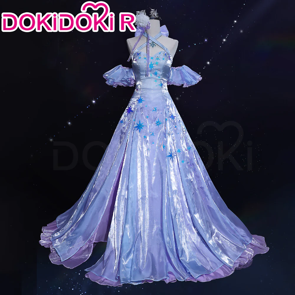 DokiDoki-R Anime Cosplay Costume Purple Crystal Dress - Image 2