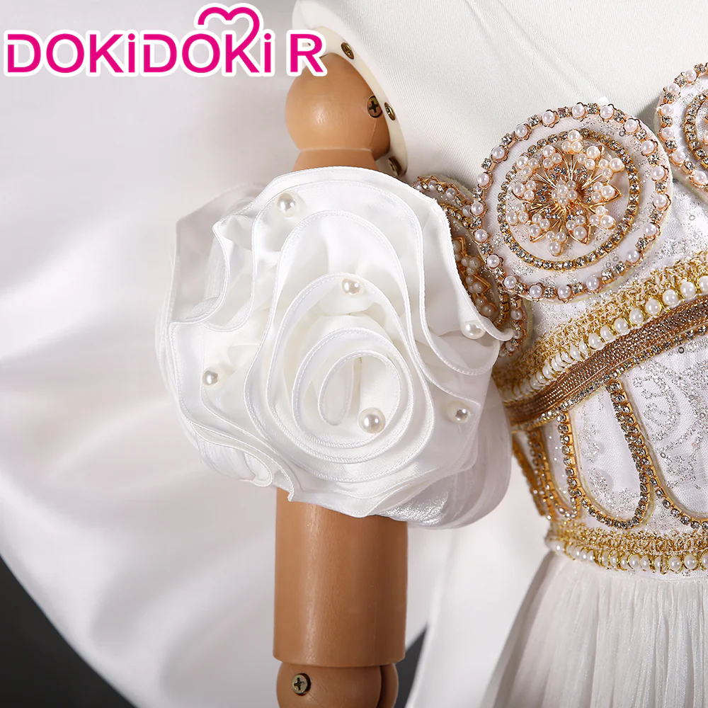 【Size XS-3XL】DokiDoki-R Anime Cosplay Costume White Princess Dress - Image 4