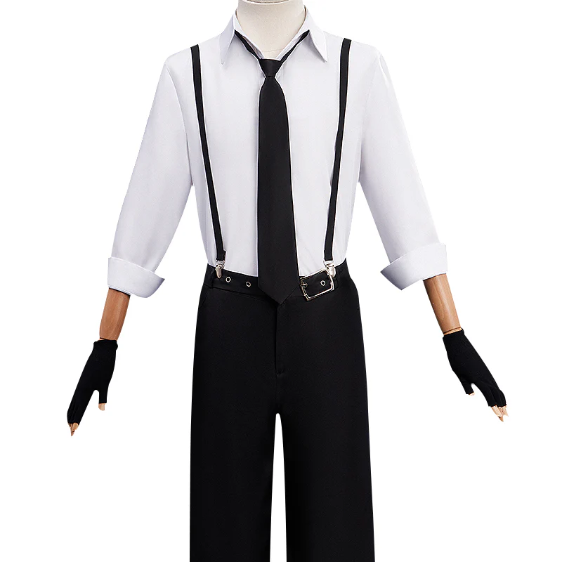 【In Stock】DokiDoki-R Anime Cosplay Costume White Top Black Pants - Image 5