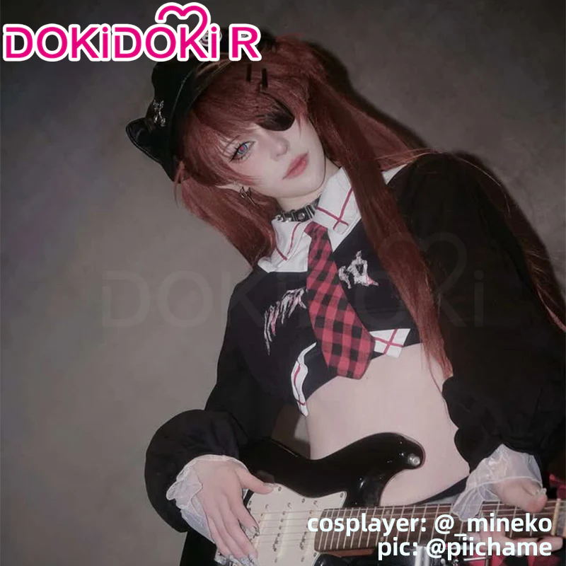 DokiDoki-R Anime Cosplay Rock Band Costume Black Red MengYaXiang Studio