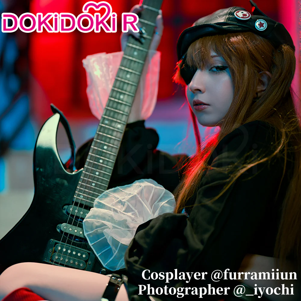 DokiDoki-R Anime Cosplay Rock Band Costume Black Red MengYaXiang Studio - Image 10