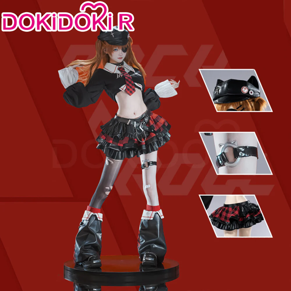 DokiDoki-R Anime Cosplay Rock Band Costume Black Red MengYaXiang Studio - Image 13