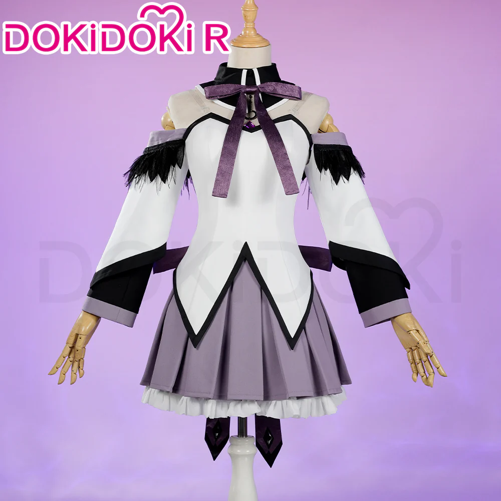 DokiDoki-R Anime Cosplay White And Purple Dress Costume - Image 2