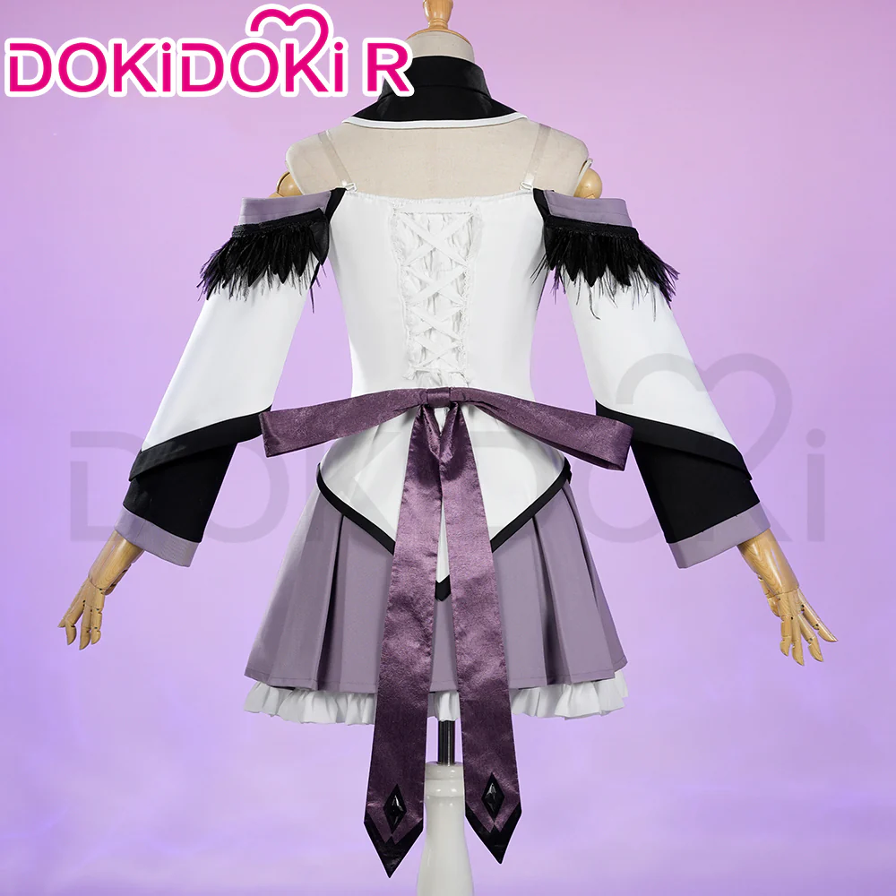 DokiDoki-R Anime Cosplay White And Purple Dress Costume - Image 3